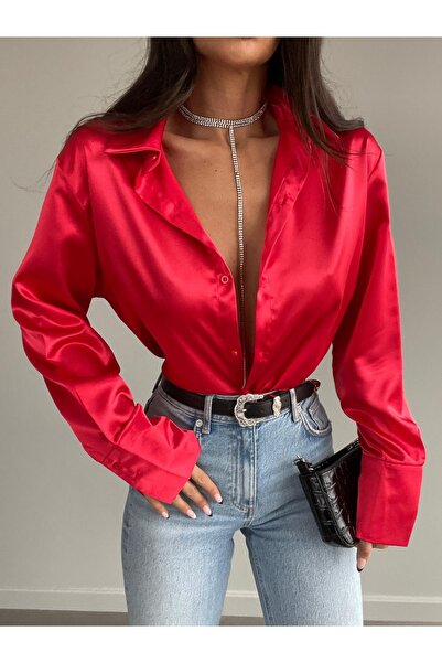 LB Laluna Butik Női folyékony szatén ing