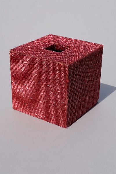 TASARIM ARABAM ATİKE ELİF AKIN Square Napkin Holder Red Stone
