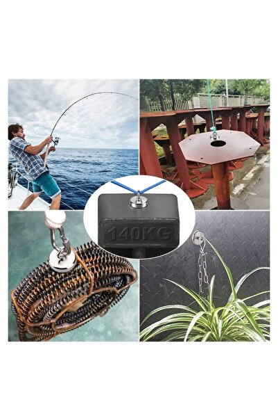 Hdg 75 Mm Süper Güçlü Halkalı Büyük Neodyum Pot Mıknatıs, 75 Çap, Magnet Fishing, Kurtarma Mıknatısı