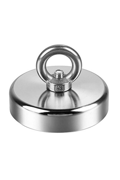 Hdg 75 Mm Süper Güçlü Halkalı Büyük Neodyum Pot Mıknatıs, 75 Çap, Magnet Fishing, Kurtarma Mıknatısı
