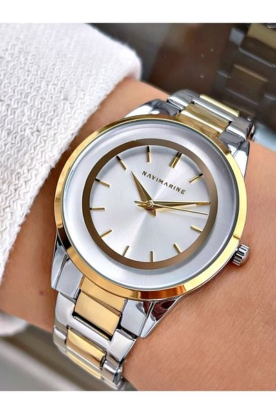 Navimarine Gold-silver Color Steel Strap Women's Wristwatch Bracelet Gift