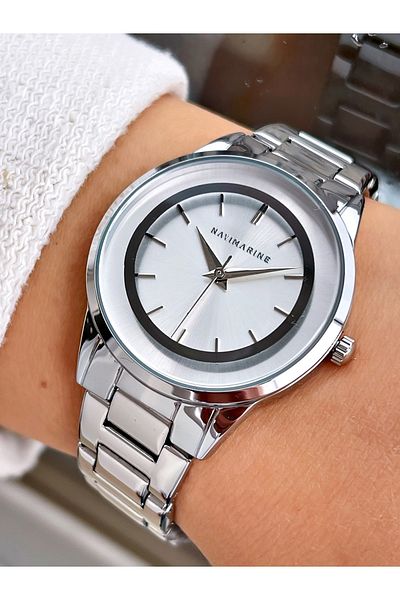 Navimarine Silver Color Steel Strap Women's Wristwatch Bracelet Gift