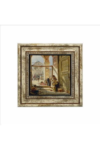 Sadrazam Ușa Moscheei Emevi Gustav Bauernfeind, 1890 Pictură imprimată pe piatră naturală 25cmx25cm Krt-134