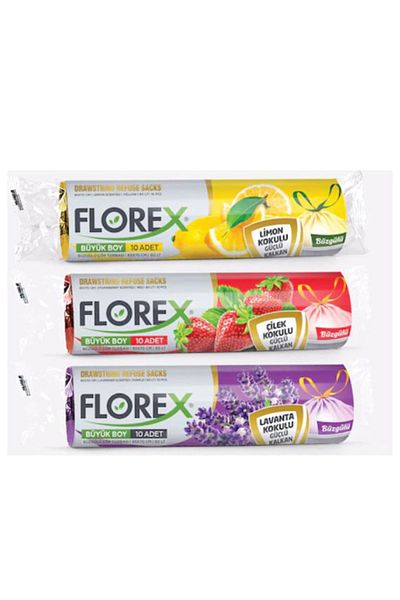 Florex Drawstring Garbage Bag Large Size Set of 3
