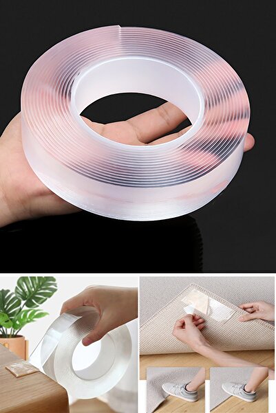 Technojet 5 Metre Çift Taraflı Nano Teknoloji Kalın Ve Süper Güçlü Bant Duvar Çerçeve Taşıyıcı