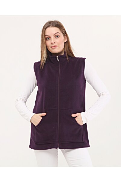Nehir tekstil Collared Zippered Fleece Vest