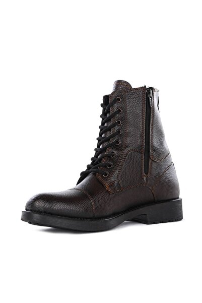 YUNUS YAVUZ Ανδρικές μπότες σκούρο καφέ με ζεστή επένδυση και αδιάβροχες μπότες