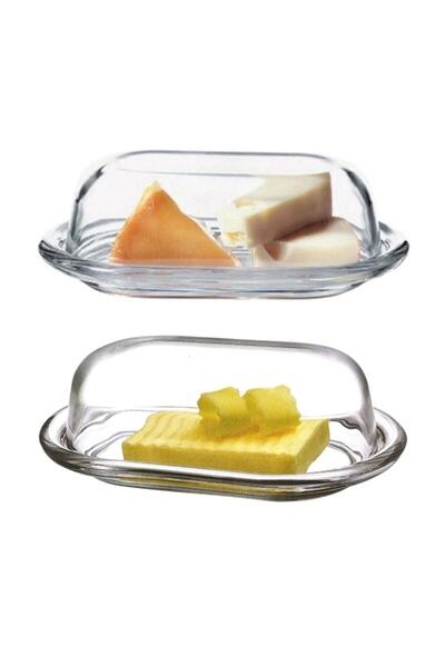 Paşabahçe وعاء زبدة باشاشه الأساسي بغطاء زجاجي