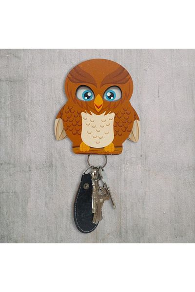 CajuArt Owl Cute Mechanical Keychain Hanger Decor