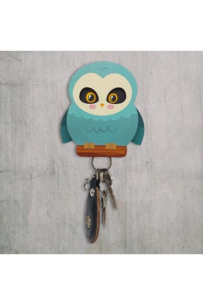 CajuArt Owl Cute Mechanical Keychain Hanger Decor