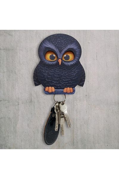 CajuArt Owl Cute Mechanical Keychain Hanger Decor