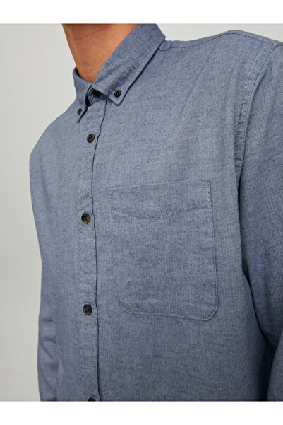 Jack & Jones قميص Jjeclassıc Melange مقاس L/s Au22 ثانية