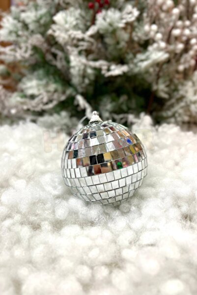 Huzur Party Store Ντίσκο μπάλα 10 εκ. Πρωτοχρονιάτικο στολίδι για κρεμαστό δέντρο Πρωτοχρονιάτικο γυαλιστερό μπαλάκι με καθρέφτη