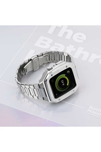 Dolia متوافقة مع ساعة Apple Watch 7 مقاس 45 ملم مع إطار معدني متين Krd-64 وسو...