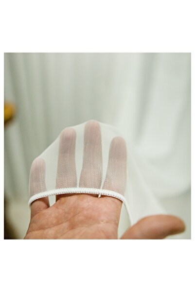 Taç Rüyaper Bamboo Slub Ironing Non-Wrinkle Tulle Curtain Regular Pleat Sewing 1/3