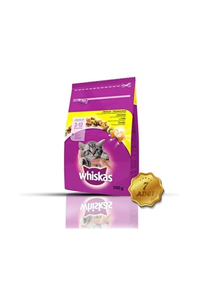 Whiskas Kuru Yavru Tavuklu Kedi Maması 300 Gr X 7 Adet