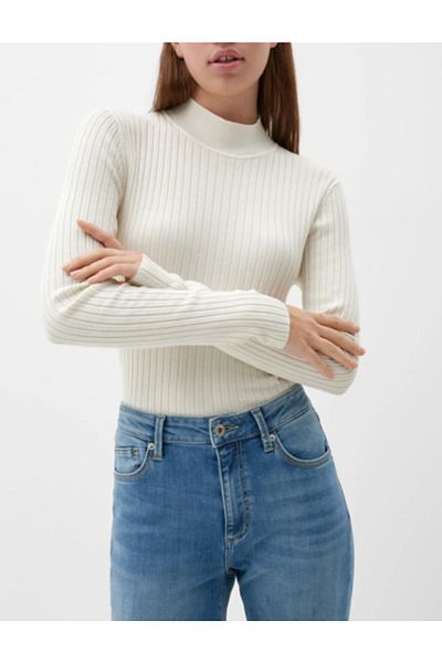 QS by s.Oliver Pullover - Weiß - Regular Fit
