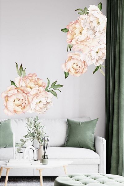 Piksel Grafik Αυτοκόλλητο τοίχου Effect Peony