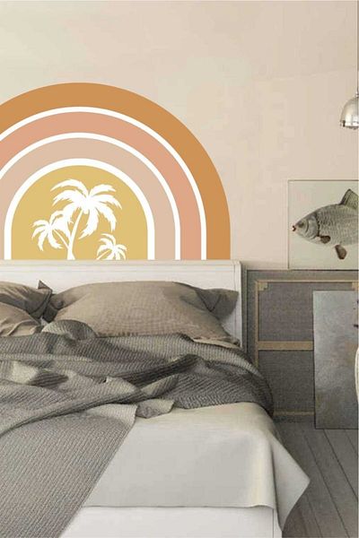 Piksel Grafik Autocolant de perete retro apus de soare
