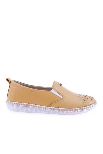 DGN Woman comfort shoe mustard genuine leather 52432713