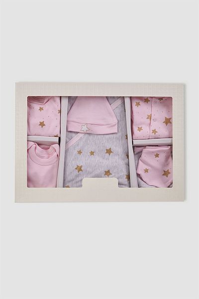 Şanbebe Şanbebe Cangoroo Baby Girl Organic Cotton Newborn Hospital Exit Set