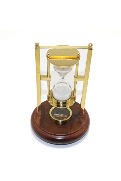 keyfim shop Dekoratif Pusulalı Pirinç Kum Saati