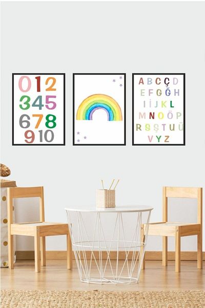 Piksel Grafik Set de afișe adezive educaționale