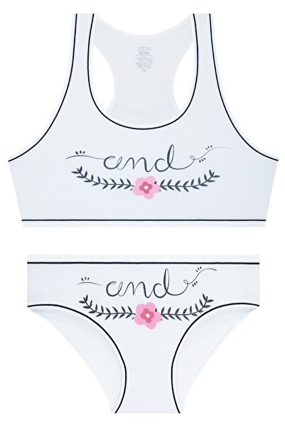 biyokids Set bustier sport cu bretele late imprimate pentru fete