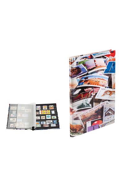 Leuchtturm Stampbook - S A4 16 Sheets Black Background Stamp Motif Cover