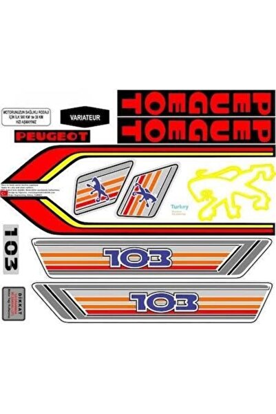 NCR Pejo 103 Delux Sticker Pejo 103 Sticker Seti Peugeot Delux Sticker
