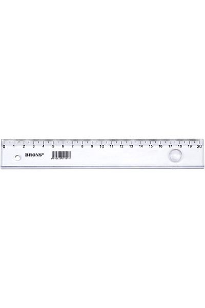 Brons Office Ruler 20 Cm