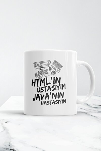 WixelArt Yazılımcı Seven Bugına Katlanır Yazılımcı Kupa Bardak