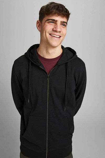 Jack & Jones Jjbasıc Zippered Hooded Sweatshirt - 12181901