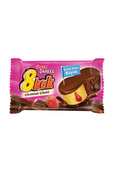 Ülker Dankek 8 Cake Chocolate Strawberry 55 Gr X 3 Pieces