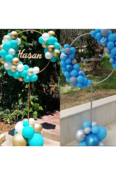 Happyland Çubuk Üzerine Balon Süsleme Standı Yuvarlak Hulalop Model 1.6 Metre