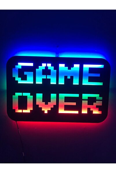 dekoraven Game Over Led Işıklı Tablo