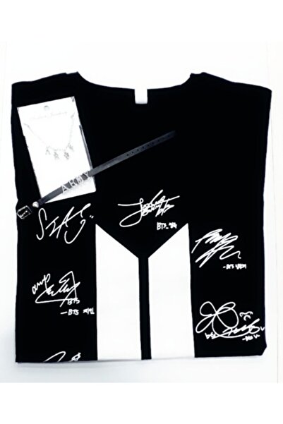 GC GÖKHAN CLUB Tricou unisex Bts Imza Colier Army Brățară Army Combinație 3 în 1