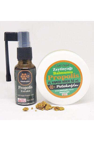 Petekoğlu (50ML) Doğal Onarıcı Besleyici Propolis Krem Propolis Ekstrakt Sprey (20ML) Ile Birlikte