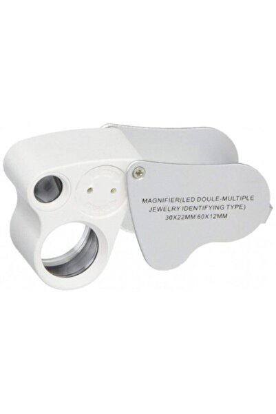 Paltava CTN Kuyumcular Için Göz Büyüteç, Işıklı Metal 30x22mm 60x12mm Aydınla...