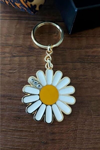 AVMmarketim Papatya Metal Anahtarlık