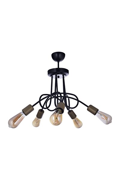 polataydinlatma Silim Taba 5 Li Siyah Avize