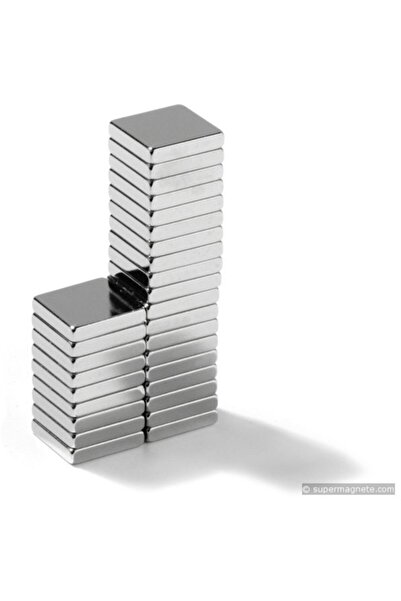 Dünya Magnet 10 Adet 15mm X 15mm X 2mm Köşeli Süper Güçlü Neodyum Mıknatıs