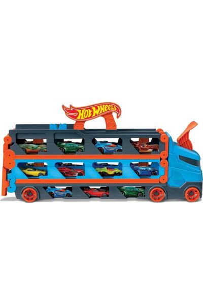 HOT WHEELS ® Sürat Pistli Tır, 3 Adet 1:64 Ölçekli Araba Içerir, 4-8 Yaş Arası Çocuklar Için % 100 Or