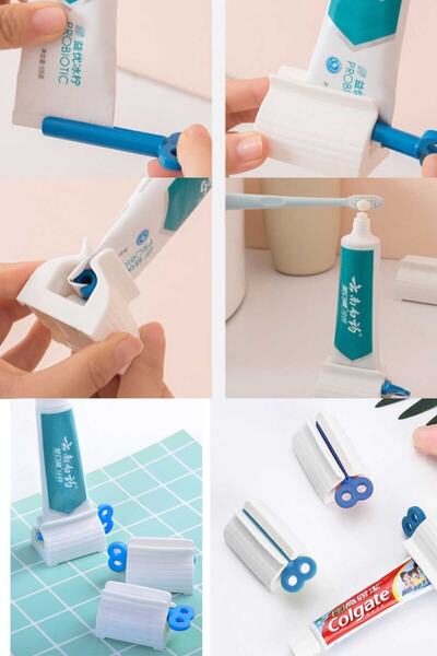 Genc Home عصارة معجون الأسنان الدوارة - قطعتان