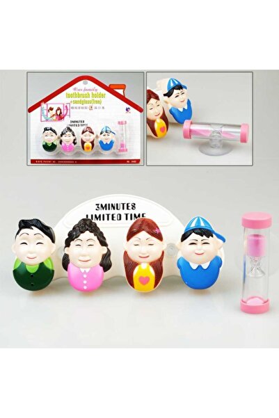 Keyfi Sepet Kum Saatli Aile Dış Fırçası Askılığı