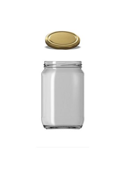 Paşabahçe Glass Jar 720 Cc Gold Lid 6 Pieces Honey Concert
