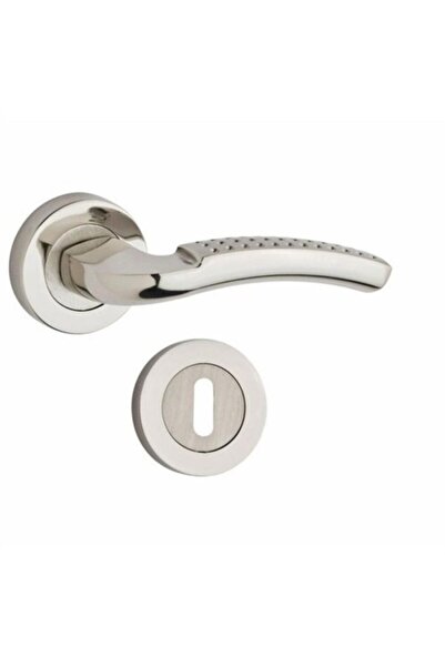 Hira Λαβή Πόρτας Mina Nickel Satin Rosette Αλουμινίου 1 Τεμάχιο