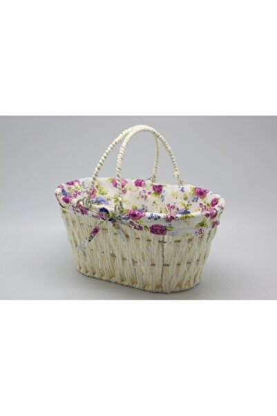 Ün-Ev Unr-7025 Model Wicker Luxury Knitted Basket - Oval Design