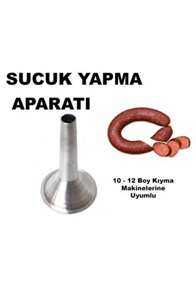Genel Markalar Manuel Kıyma Makinelerine Uygun Alüminyum Sucuk Hunisi No-10-12