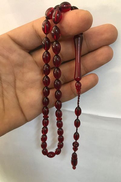 Erdem Clockwork Powder Amber Prayer Beads